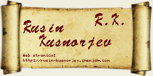 Rusin Kušnorjev vizit kartica